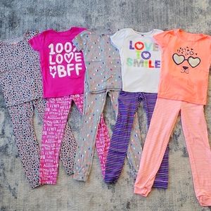 5 pairs Girls Carter's Pajama Sets